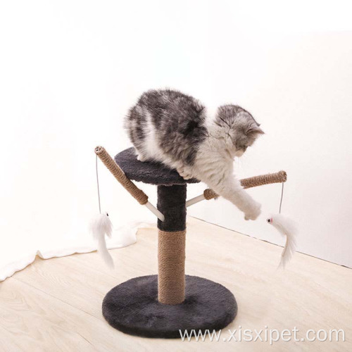 Black Small Cat Tree Relax Platform Cat Tower